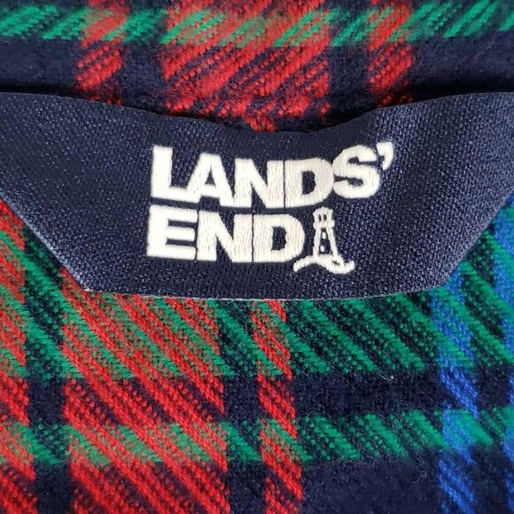 Lands End Shirt Long Sleeve Women’s Plus Size 3X Plaid Multicolor Button Up - Picture 7 of 10